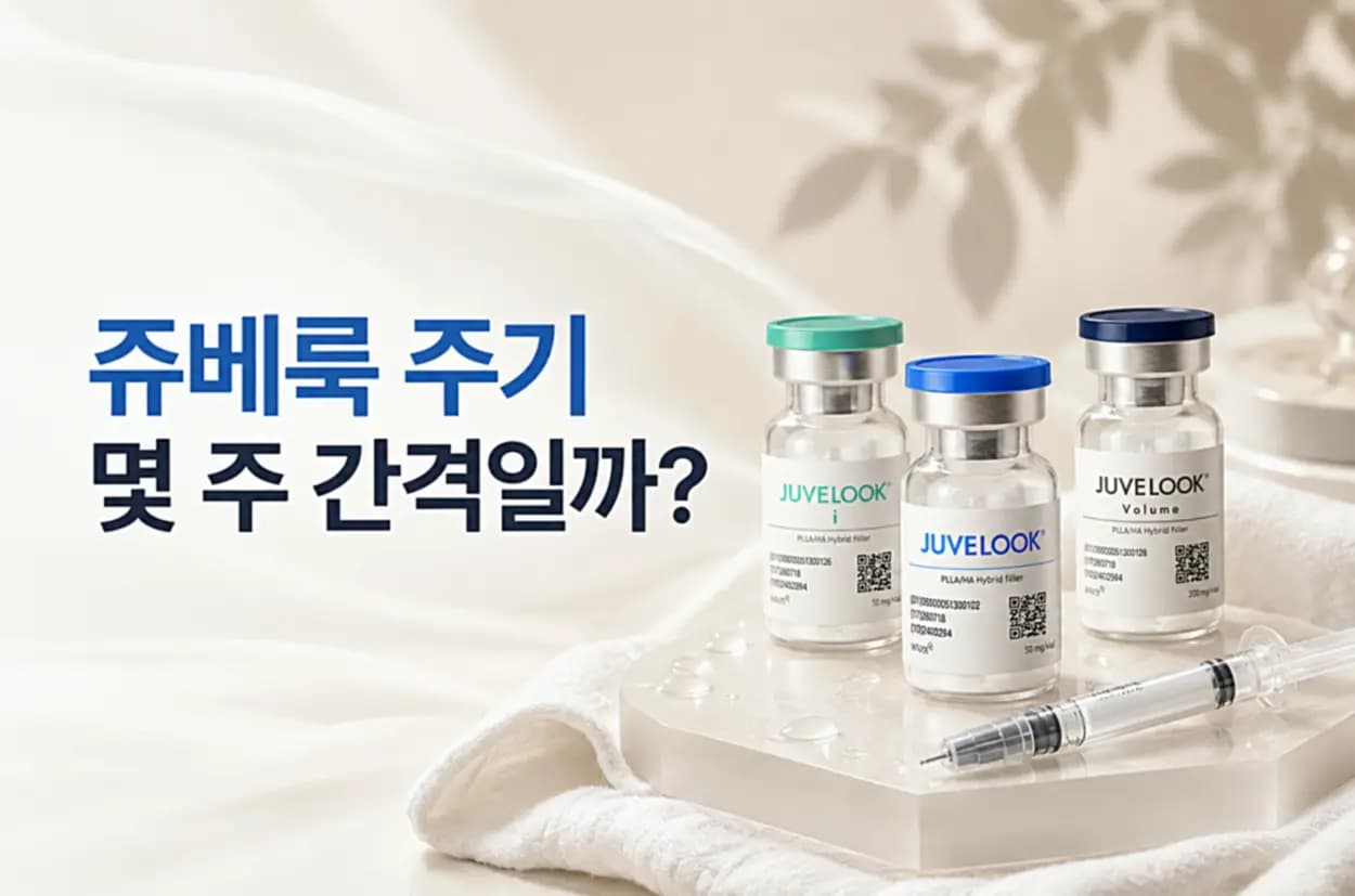 쥬베룩 스킨·아이·볼륨 3가지 제품의 바이알을 나란히 비교한 이미지